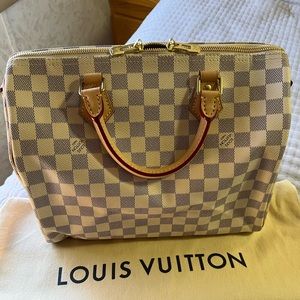 Louis Vuitton Speedy 30 Bandouliere Azur